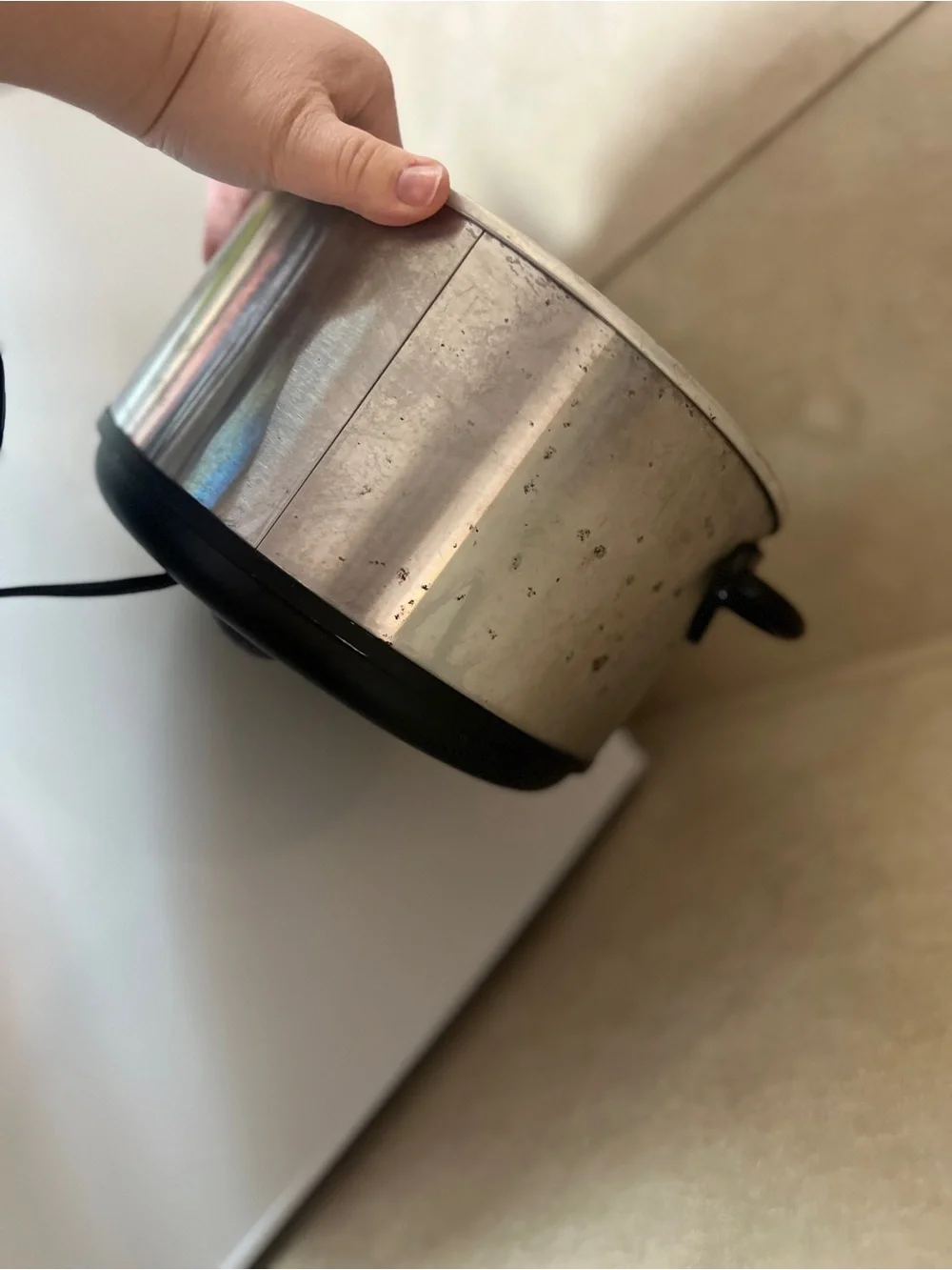 Crock-Pot Silver Stainless Steel Slow Cooker with Black Trim